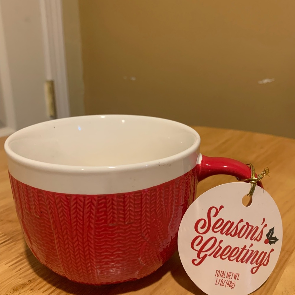 Red Cable Sweater Christmas Coffee Mug  By Studio Design